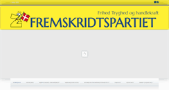Desktop Screenshot of fremskridtspartiet.dk