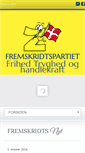 Mobile Screenshot of fremskridtspartiet.dk